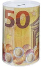Mealheiro de Metal Notas de Euro 14 x 20 cm - Nota de 50 €