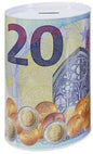 Mealheiro de Metal Notas de Euro 14 x 20 cm - Nota de 20 €