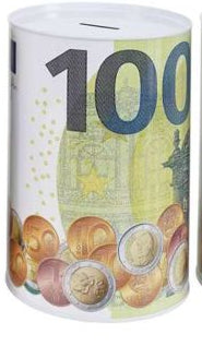 Mealheiro de Metal Notas de Euro 14 x 20 cm - Nota de 100 €