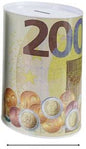 Mealheiro de Metal Notas de Euro 14 x 20 cm - Nota de 200 €
