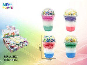 Slime Tricolor com Bolinhas de Espuma 11,5 Cm