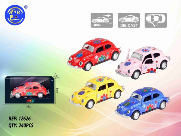 Carro de Metal com Som e Luz 15 x 8CM