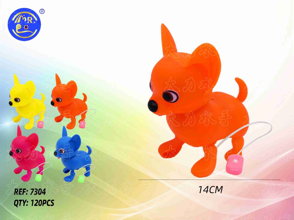 Cão de Orelhas Compridas Elétrico com Música e Trela