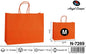 Pack 12 Sacos de Papel Horizontais Laranja M 32 x 25 x 11 Cm