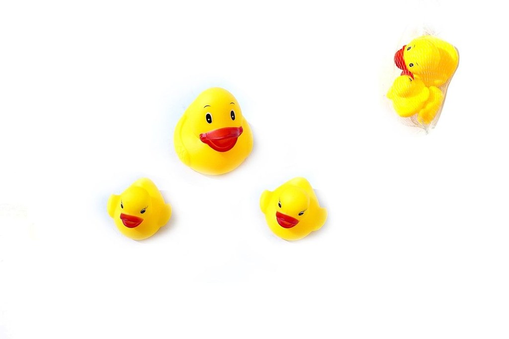 Conjunto de 3 Patos de Borracha 12 x 8 Cm