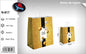 Pack 12 Sacos de Presente de Natal Thank You Dourado Tamanho L