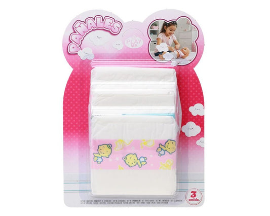 Set de 3 Fraldas de Brincar