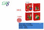 Pack 12 Sacos de Presente de Natal Presentes e Meias Vermelhos 12 x 14 x 6 Cm