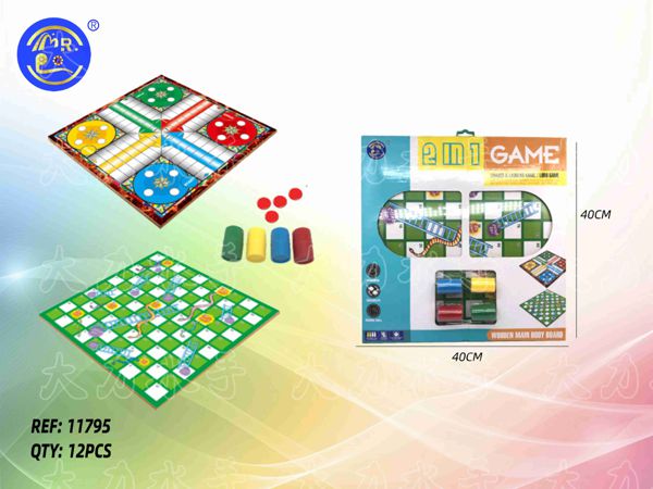 Jogo de Mesa - Jogo da Cobra e Ludo 2 em 1