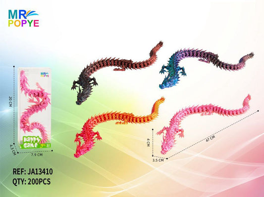 Dragão Branco 3D 42 cm