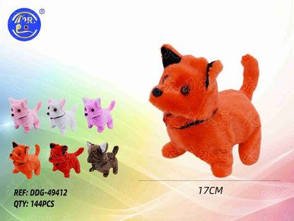Cão de Peluche de Orelhas Bicudas com Música