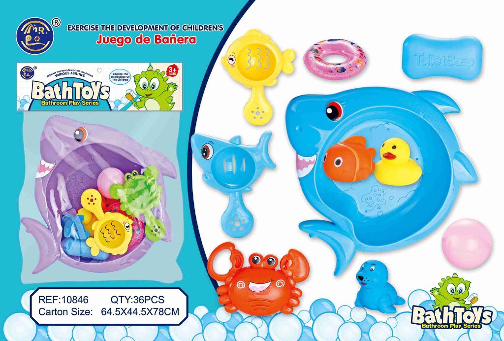 Conjunto de Banho com Tubarão e Acessórios