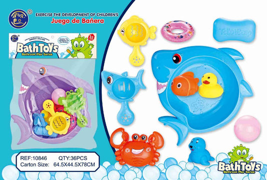 Conjunto de Banho com Tubarão e Acessórios