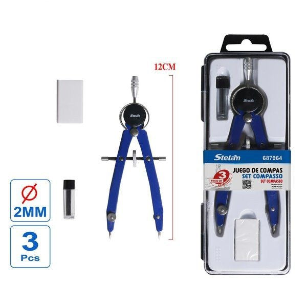 Conjunto Compasso 3 Peças