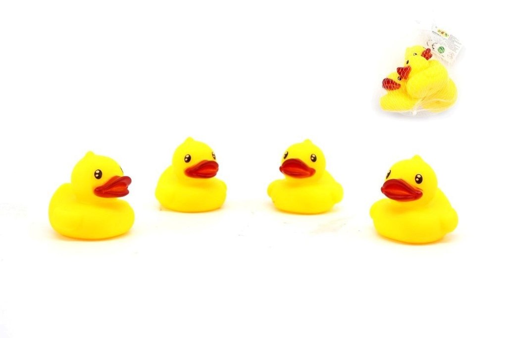 Conjunto de 4 Patos de Borracha 12 x 8 Cm