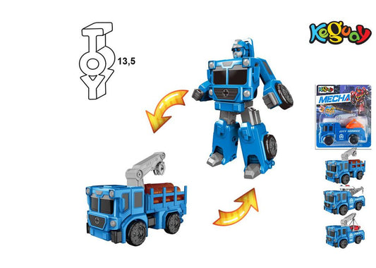 Robô Transformável em Camião de Resgate 13,5 Cm