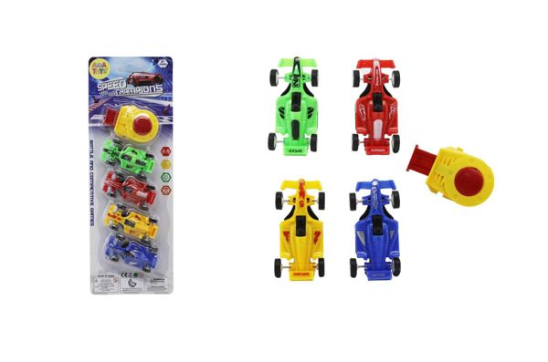 Conjunto 4 Carros Fomula 1 com Lançador