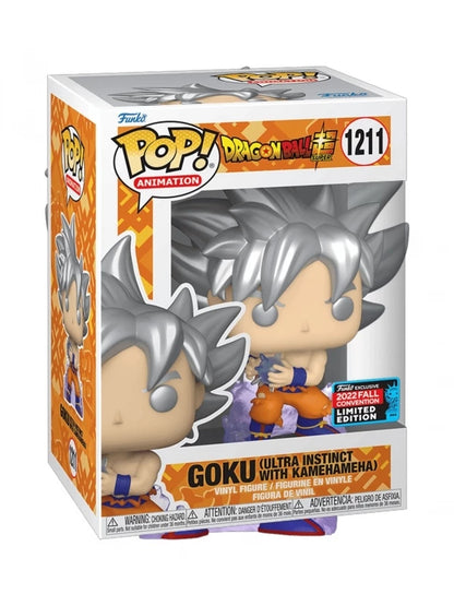 Funko POP! Dragon Ball Super – Goku Instinto Superior com Kamehameha (Exclusivo NYCC)