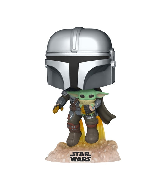 Funko POP! Vinyl The Mandalorian Mando Flying with Jet Pack - Star Wars