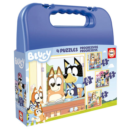 Puzzle Educa Mala Progressivos Bluey 12-16-20-25 pçs