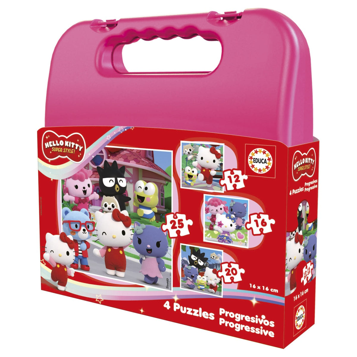 Puzzle Educa Mala Progressivos Hello Kitty 6-9-12-16 pçs