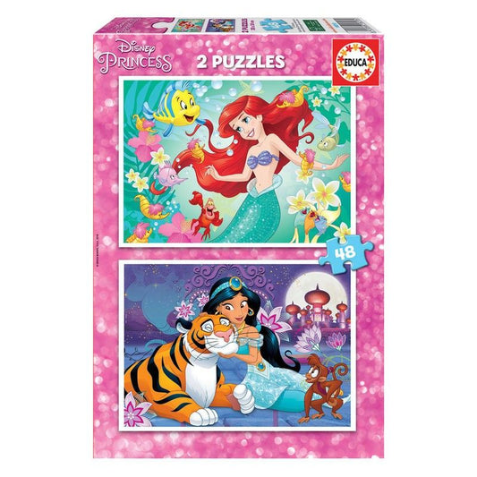 Puzzle Educa Ariel + Jasmin 2x48