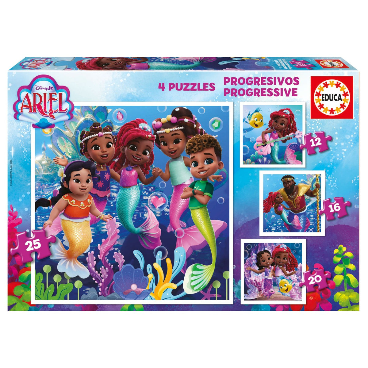 Puzzle Educa Progressivos Ariel 12-16-20-25 pçs
