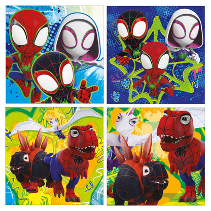 Puzzle Educa Progressivos Dino Spidey 12-16-20-25 pçs