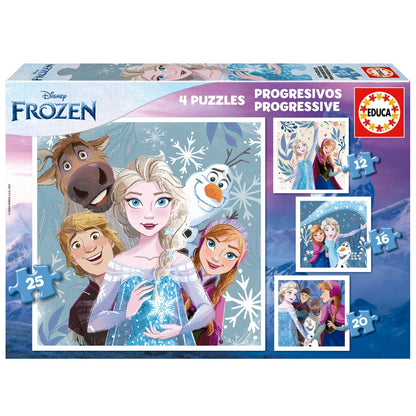 Puzzle Educa Progressivos Frozen 12-16-20-25 pçs