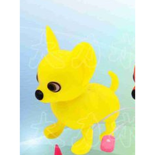 Cão de Orelhas Compridas Elétrico com Música e Trela - Amarelo