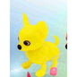 Cão de Orelhas Compridas Elétrico com Música e Trela - Amarelo