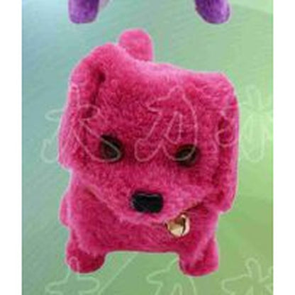 Cão de Peluche de Pelo Liso com Música - Rosa