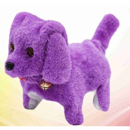 Cão de Peluche de Pelo Liso com Música - Roxo