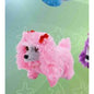 Cão de Peluche com Flores e Música - Rosa