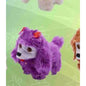 Cão de Peluche com Flores e Música - Roxo