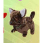Cão de Peluche de Orelhas Bicudas com Música - Castanho
