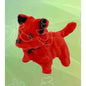 Cão de Peluche de Orelhas Bicudas com Música - Vermelho