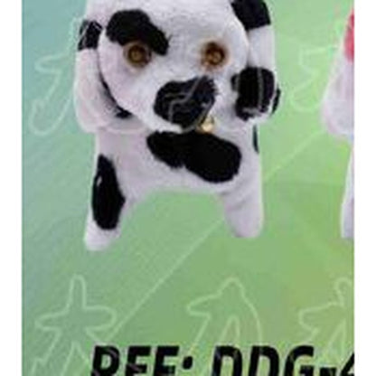 Cão Malhado de Peluche com Guizo e Música - Manchas Pretas