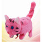 Gato Eletrónico de Peluche que Anda para a Frente e para Trás - Rosa