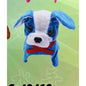 Cão de Peluche de Orelhas Redondas com Música - Azul
