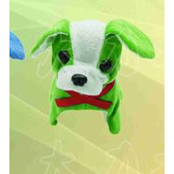 Cão de Peluche de Orelhas Redondas com Música - Verde