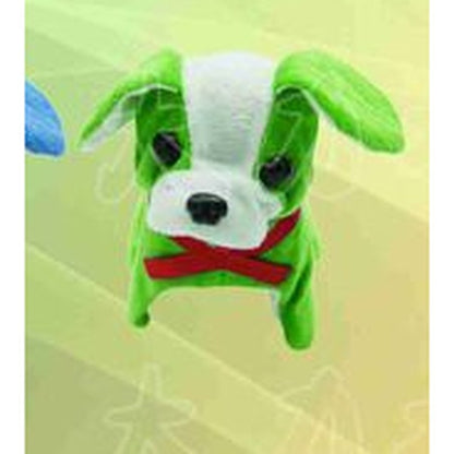 Cão de Peluche de Orelhas Redondas com Música - Verde