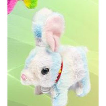 Coelho de Peluche com Música - Branco e Azul