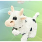 Vaca de Peluche com Música - Preta e Branca