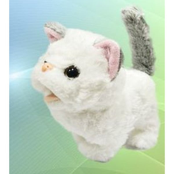 Gatinho de Peluche com Música - Branco e Cinzento
