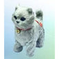 Gato Grande de Peluche com Música - Cinzento