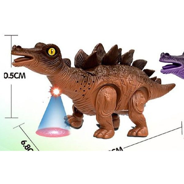 Dinossauro Elétrico com Luz e Som (Modelo 1) - Castanho