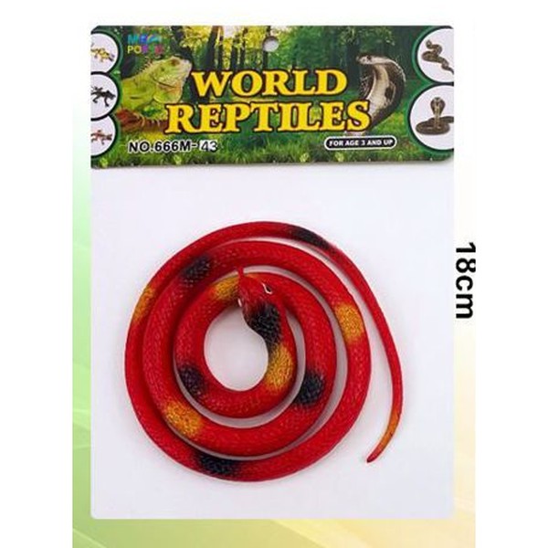 Serpente de Plástico 85 cm - Vermelha