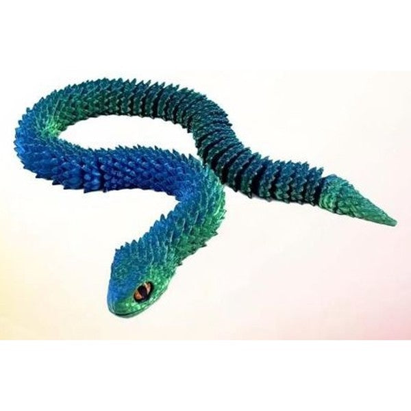 Víbora 3D 28 cm - Verde e Azul
