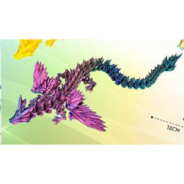 Dragão Voador 3D 38 cm - Roxo e Azul